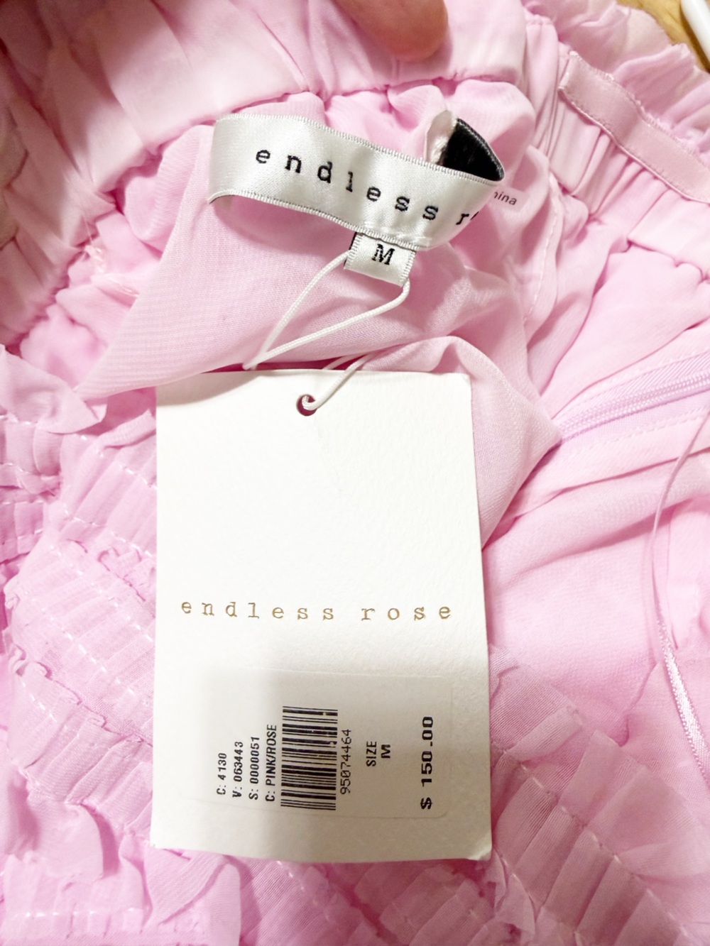 Endless Rose Anthropologie Strapless Textured Column Midi Dress Size Medium NEW - Picture 11 of 15